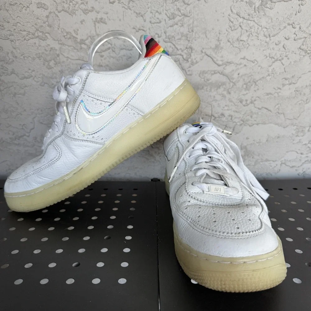 Nike Air Force 1 Be True Pride Quickstrike Sneakers Mens 12‎ White CV0258-100